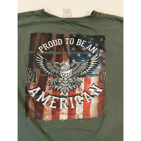 Mark Chesnutt Shirt Women Large 90s Vintage TX Country Proud To Be An American - Picture 4 of 5